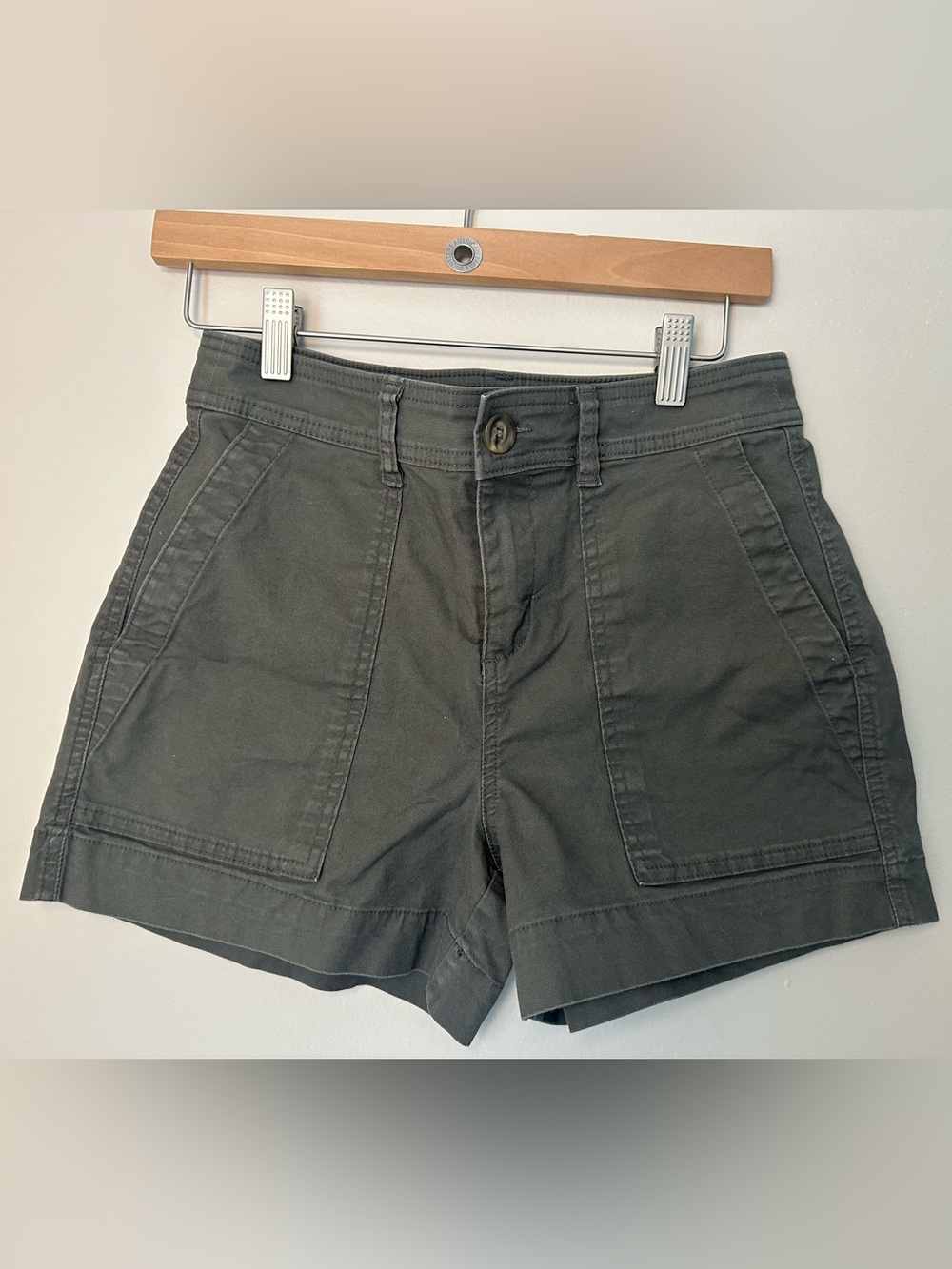 a new day | Olive Green | Utility High-waist Shorts